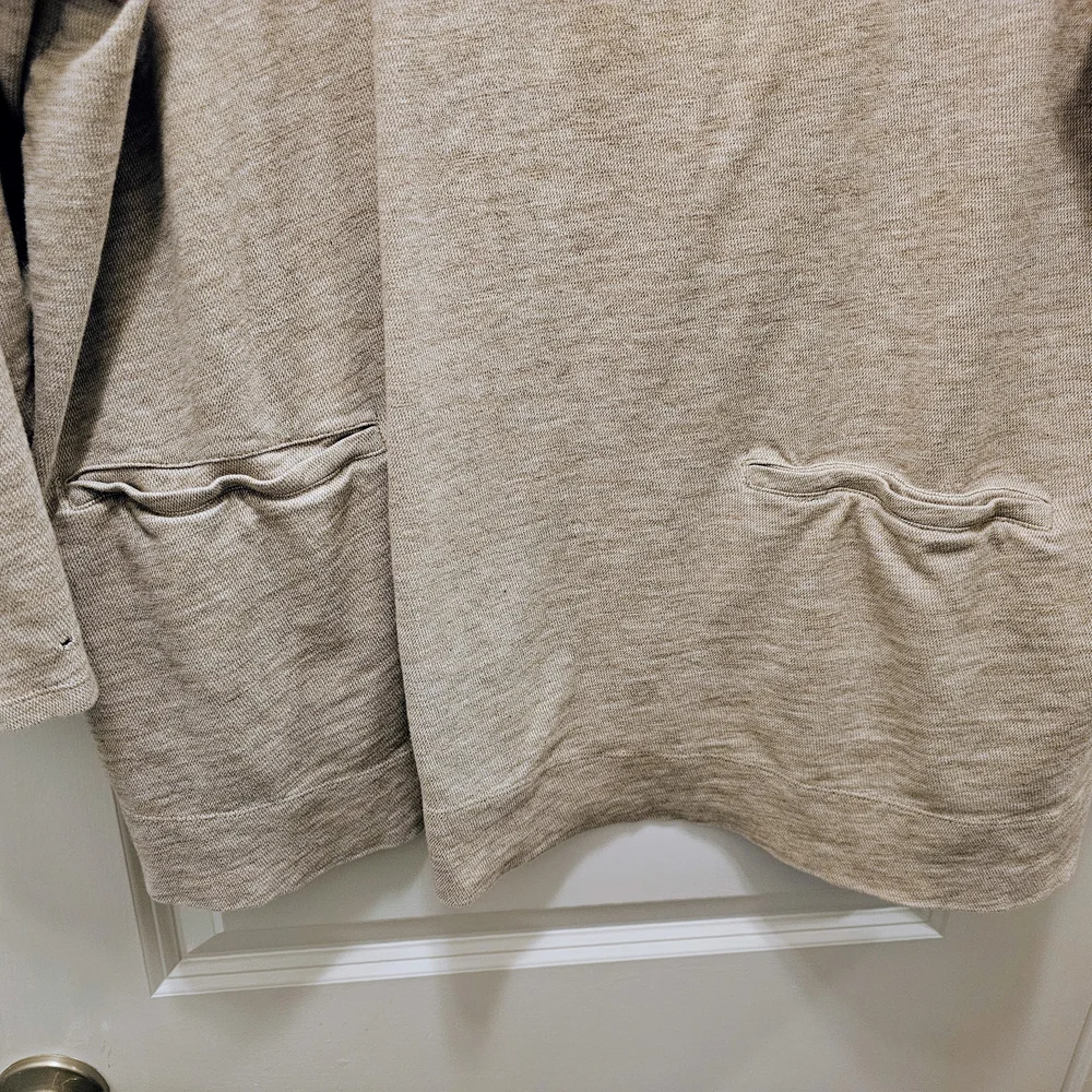 J.Jill 4X Taupe Knit Tunic Top V-Neck Long Sleeve Pockets Plus Size Relaxed - Picture 4 of 6